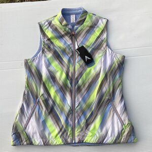 Antigua Women's Reversible Vest Size M Multicolor Striped Casual‎ Travel